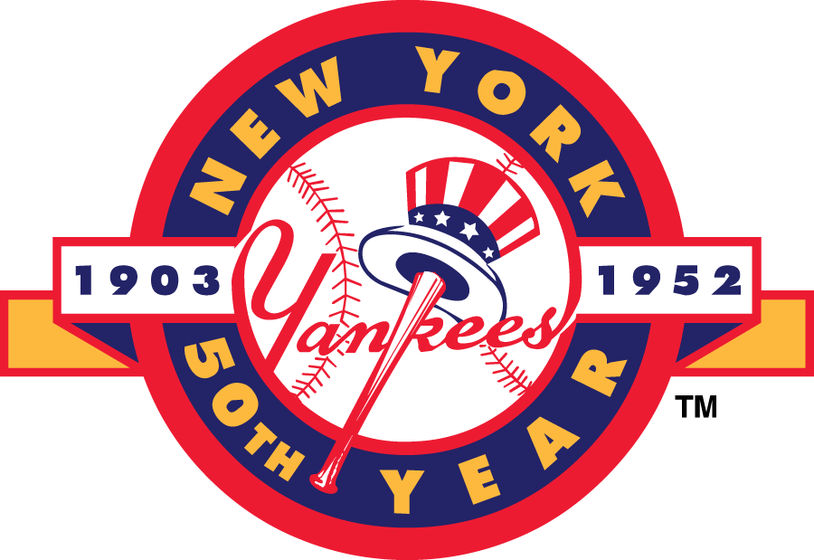 New York Yankees 1952 Anniversary Logo decal supplier